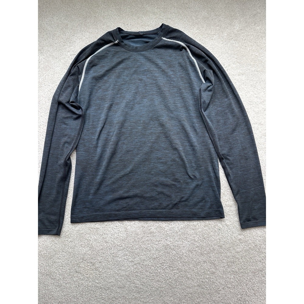 lululemon Long-Sleeve Metal Vent, Heathered Teal Large